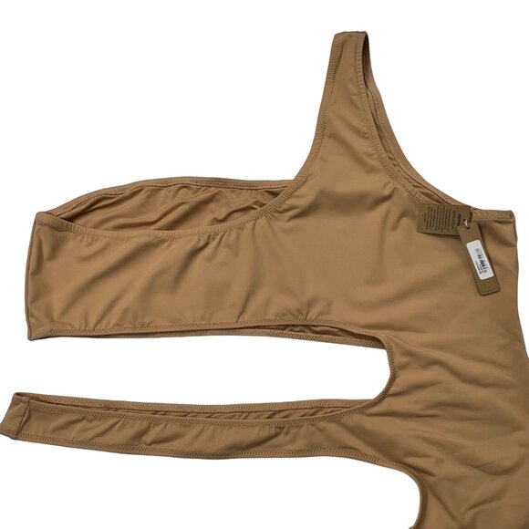 SKIMS Swim One Shoulder Monokini Ochre Womens 4X - Picture 6 of 12
